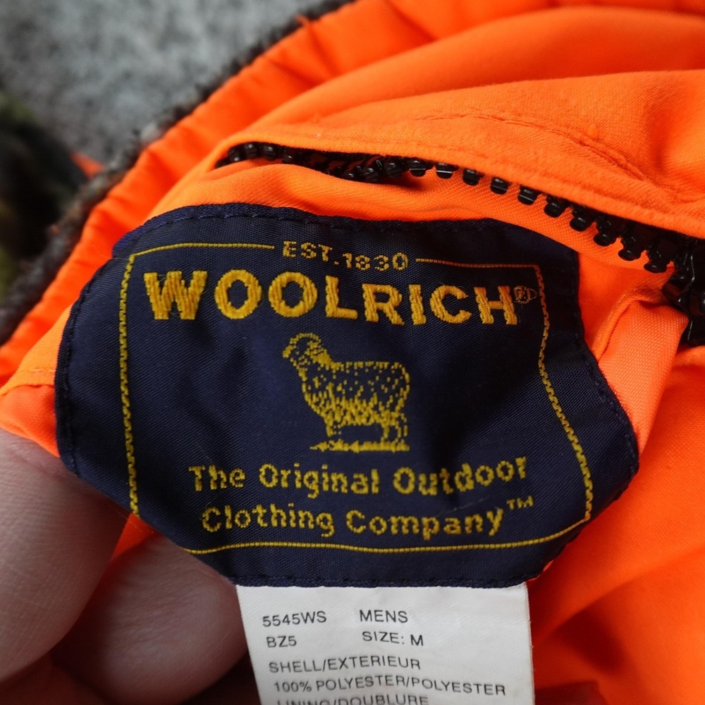 Woolrich Vest Mens M Brown Camo Blaze Orange Reversible Full Zip Hunting Outdoor - Picture 7 of 9